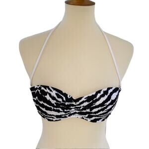 Victoria's Secret Zebra Bandeau Bikini Top Size 34A